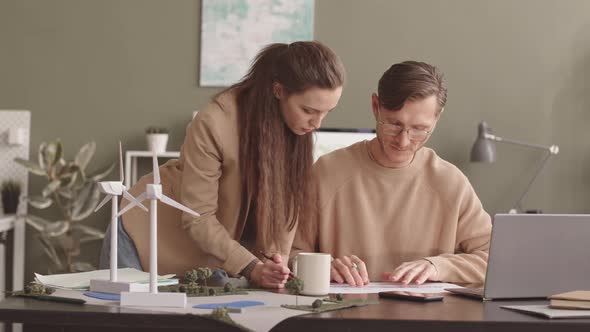 Alternative Energy Engineers Drawing Blueprint alt