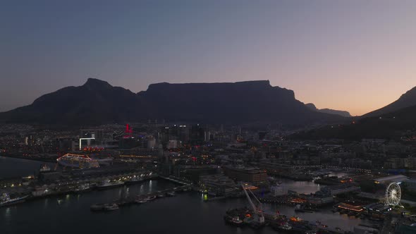 Fly Above City Marina at Sea Coast alt