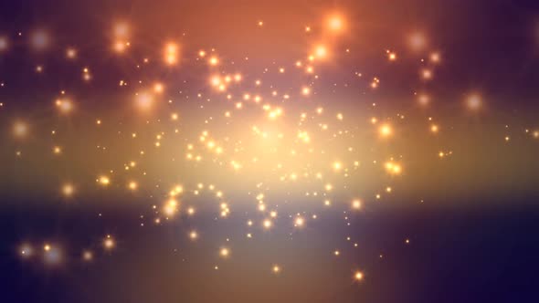 Golden Moving Stars Motion Loop Background