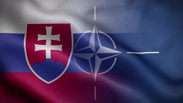 Nato Slovakia Flag Loop Background 4K