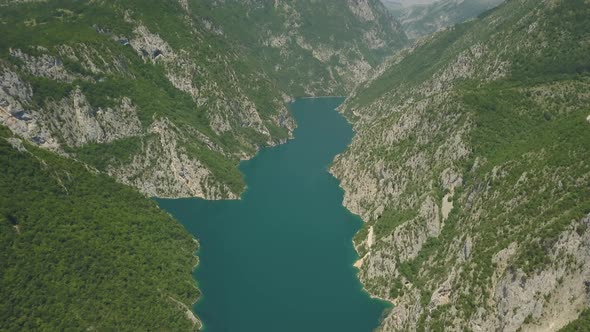 Aerial Footage of Piva Lake