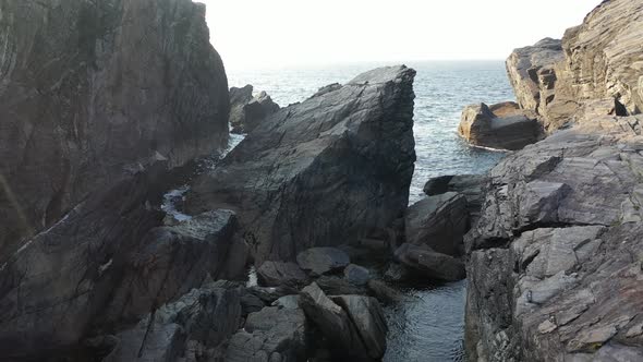 Aerial View of the Coastline at Dawros in County Donegal - Ireland alt