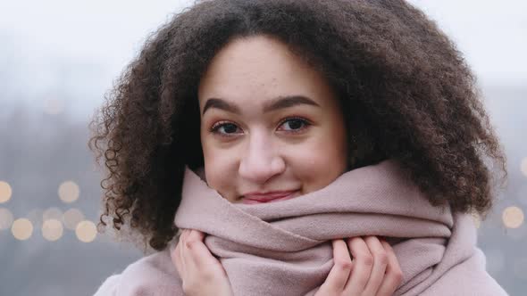 Female Portrait Outdoors Beautiful Mixed Race Millennial Happy Girl Woman Lady Tourist Student alt