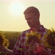 Agronomist Check Sunflower Harvest at Golden Sunlight - VideoHive Item for Sale