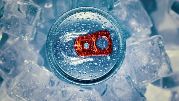 Aluminum Soda Tin Can Lid Cover of Soft Drink on Ice Goes Around the Circle alt