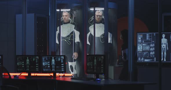 Scientist Studying Human Biology on Mars alt