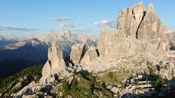 Cinque Torri Dolomites Alps in Italy