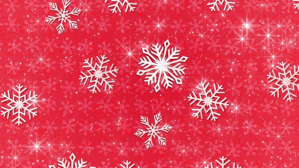 Red Snowflake Background