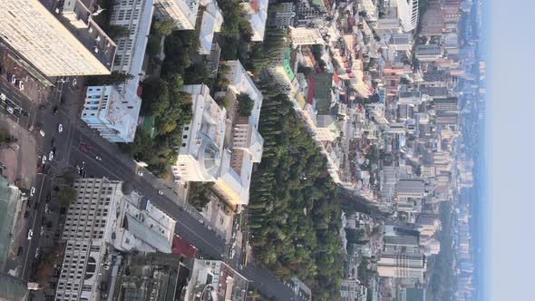 Vertical Video  Kyiv Ukraine Aerial View of the City alt