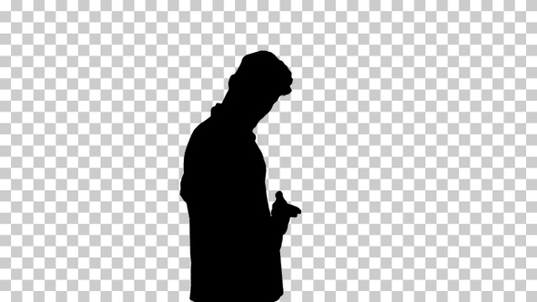 Silhouette  businessman does , Alpha Channel alt