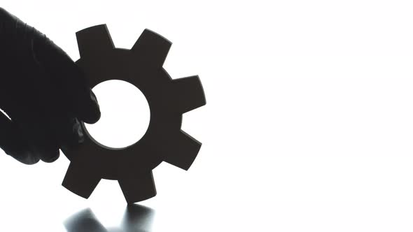 DEVELOPMENT Black and White Text Pops Up From the Cogwheel alt