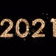 Christmas Composition with Congratulations To 2021. Numbers Come From the Magic Sparks of Fireworks - VideoHive Item for Sale