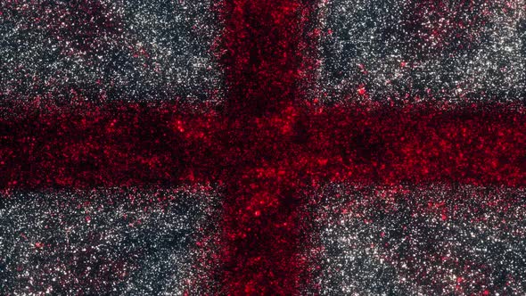Georgia Flag With Abstract Particles