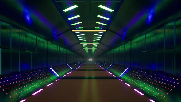 3d Neon Tunnel for Game Design. alt