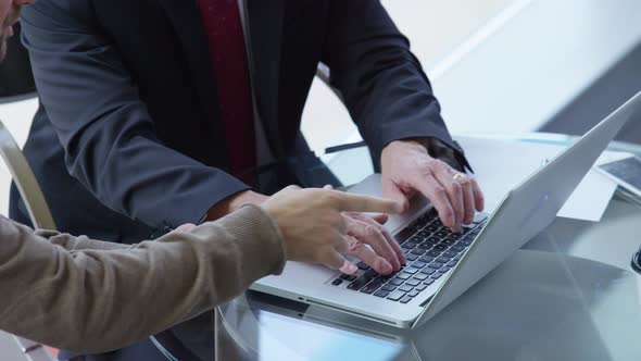 Closeup shot of group of business people meeting