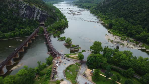 Harper's Ferry, West Virginia, site of John Brown's raid to incite a massive slave rebellion in the alt