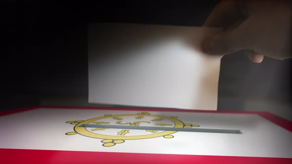 Digital Composite Hand Voting To National Flag OF Sikkim alt