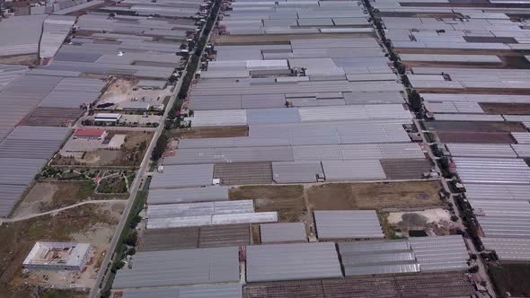 Aerial View of greenhouses.Turkey. alt