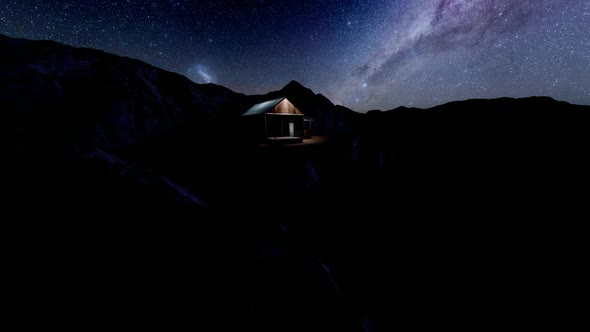 Chalet and Milky Way Sky