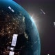 Artificial earth satellites over the United States are receiving and transmitting signals. - VideoHive Item for Sale