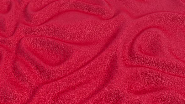 Red Clean Wavy Cloth Background