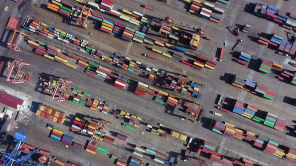 Aerial View of Dock with Containers alt
