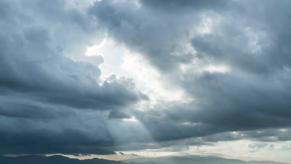 Building motions clouds. Puffy fluffy white clouds sky time lapse