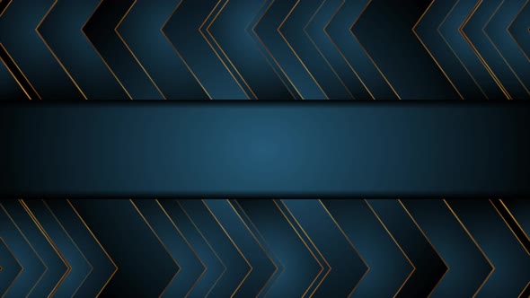 Dark Blue And Bronze Tech Abstract Corporate Arrows