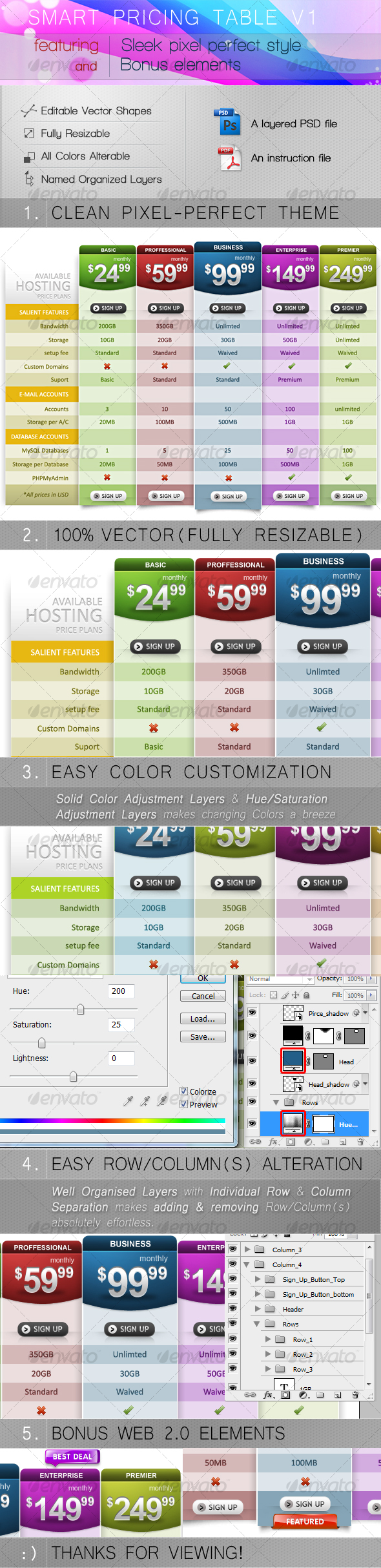 Smart Pricing Table V1 - Web Elements