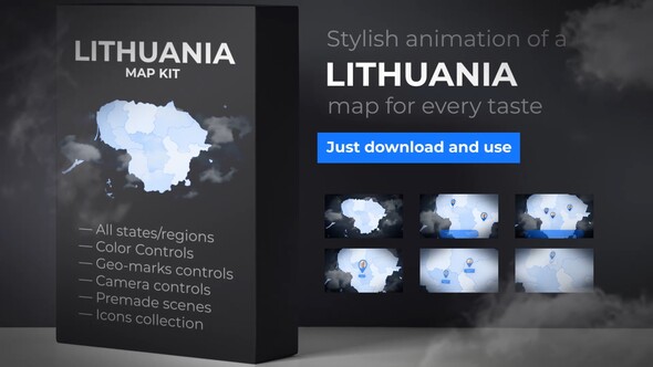 Lithuania Map - VideoHive 27954534