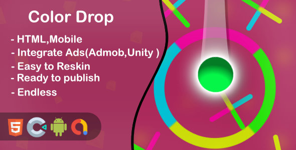 Color Drop - Html5 Game and Mobile (Construct 3)