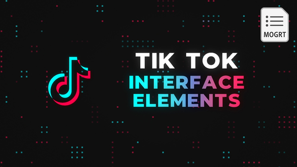 Tik Tok Interface Elements - MOGRT