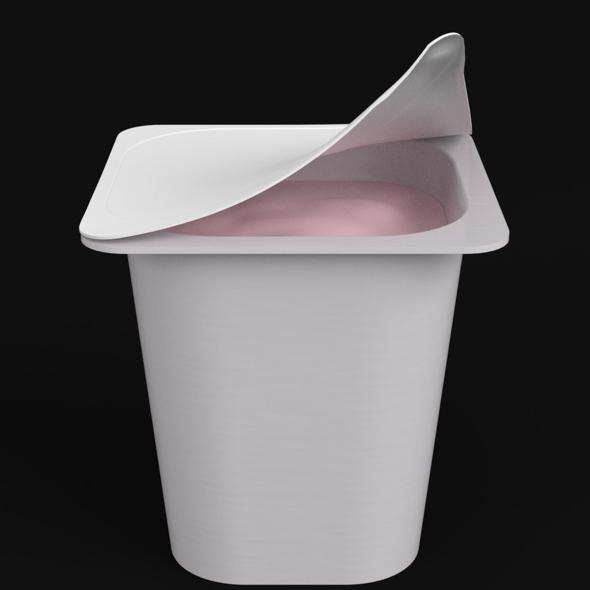Yogurt square cup - 3Docean 27956043