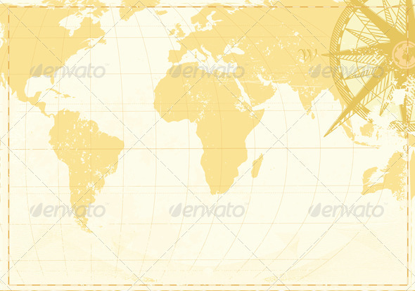 Vintage World Map - Travel Conceptual