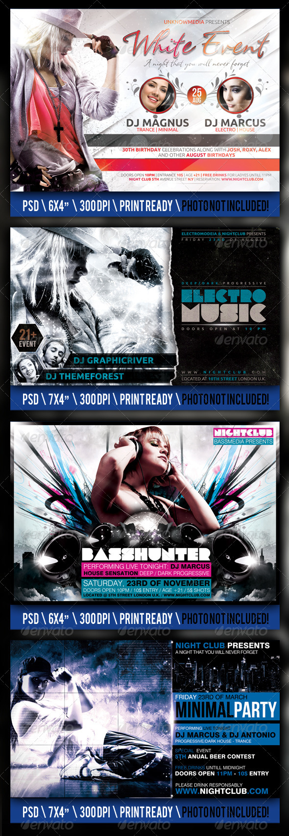 Party Flyer Bundle - Clubs & Parties Events