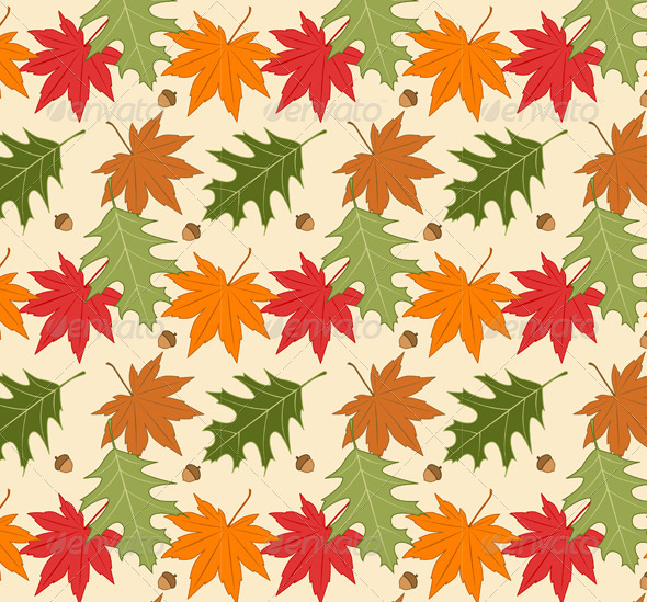 Autumn Seamless Background - Patterns Decorative