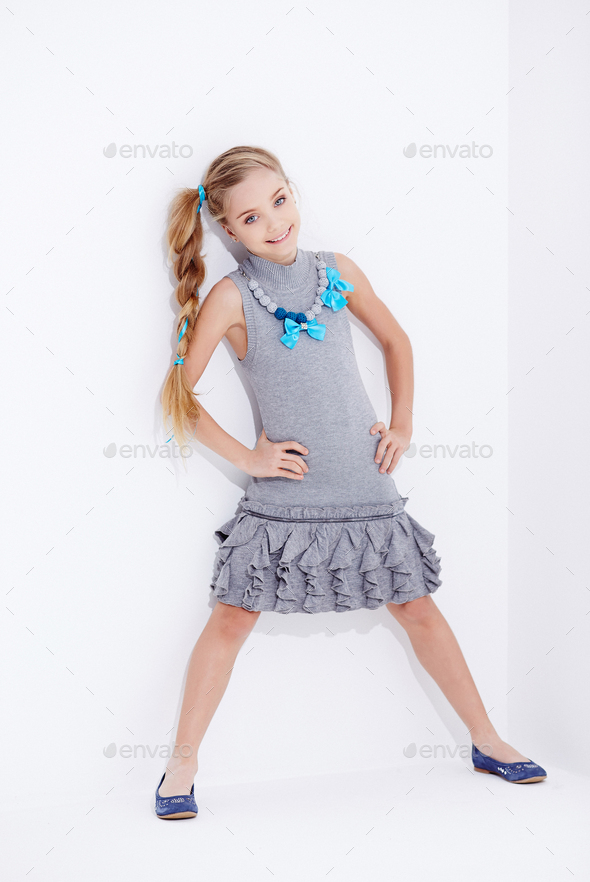 Portrait Of Little Girl Pose Fashion Child Photo Background And Picture For  Free Download - Pngtree