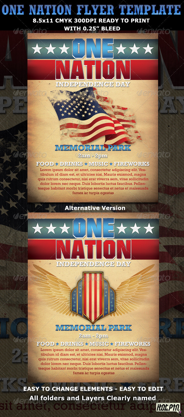 Independence Day Flyer Template - Holidays Events