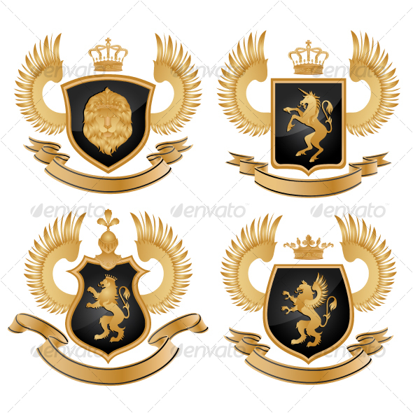 Coat of arms. Vector illustration. - Decorative Symbols Decorative