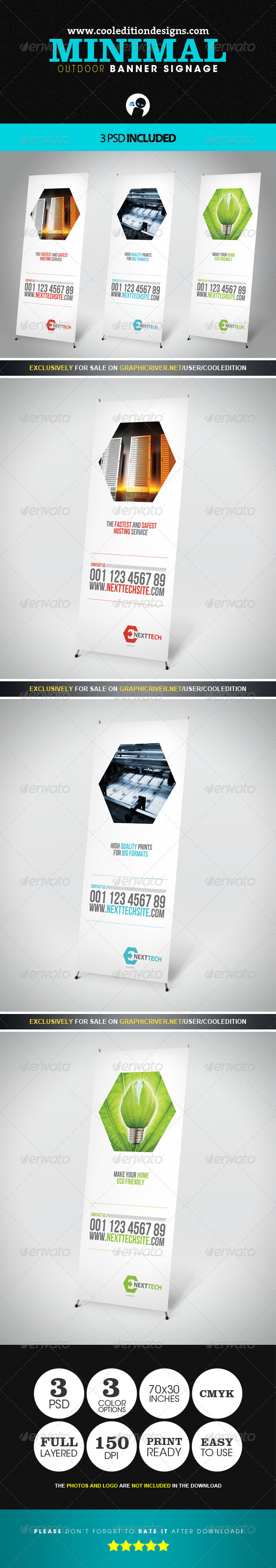Minimal Outdoor Banner Signage - Signage Print Templates