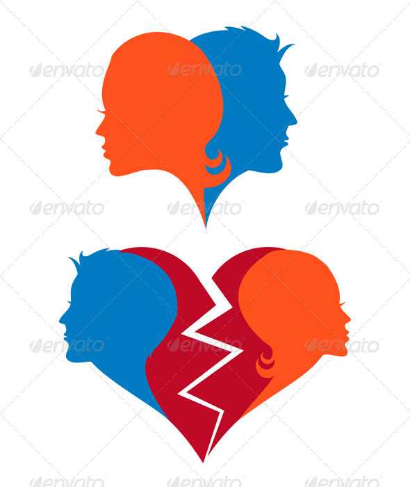 Love And Broken Heart, Vector - Valentines Seasons/Holidays