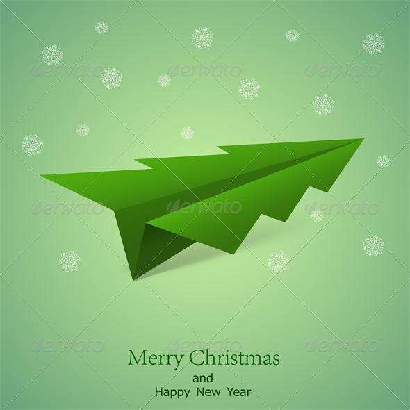 Vector concept of the Christmas tree - Christmas Seasons/Holidays