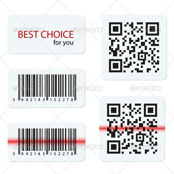 Vector barcode and qr code for your design - Miscellaneous Conceptual