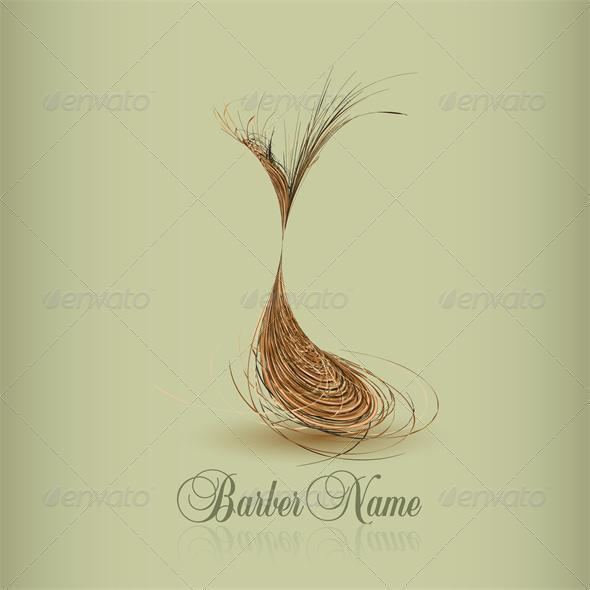 Vector hair symbol for your design