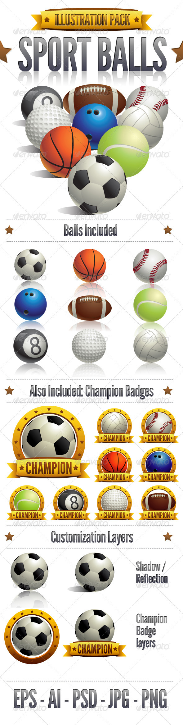 Sport Balls - Objects Illustrations