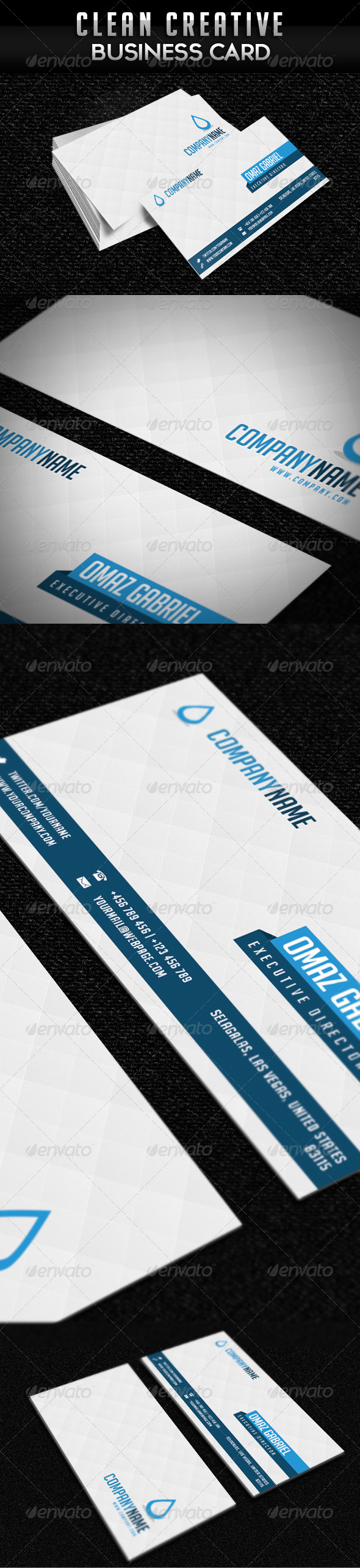 Creative Clean Minimalist Business Card - Creative Business Cards