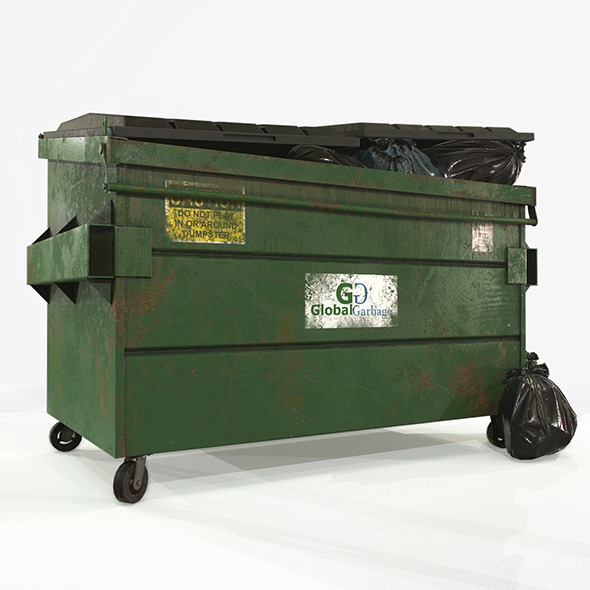Dumpster with Garbage - 3Docean 25118916