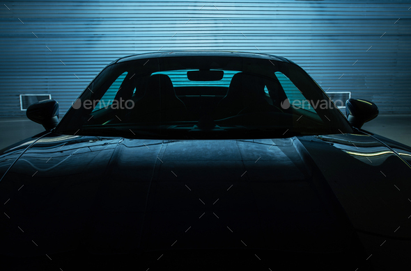 Exotic Supercar Parked in Underground Garage - Stock Photo - Images