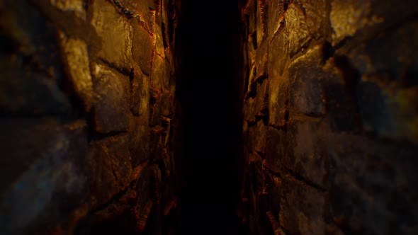Horror Background - Narrow Dark Dungeon Passage