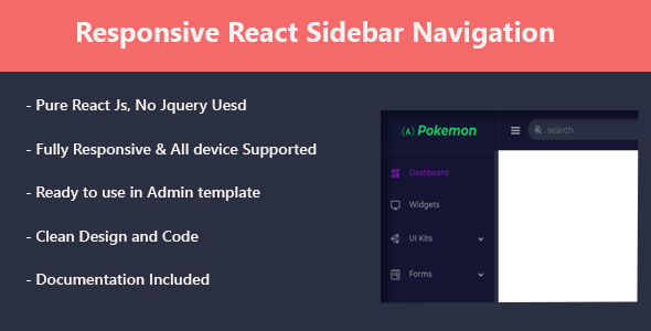 Responsive React Sidebar Navigation